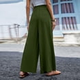 thumbnail image 4 of Tittly Palazzo Pants Wide Leg Pants Woman Women's High Waist Casual Solid Color Elastic Waist Loose Wide Leg Pants Trousers Baggy Pants Baggy Pants Women GN1 M, 4 of 8
