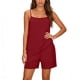 thumbnail image 5 of TaTaai Women's Casual Summer Set Solid Color Linen-Like Adjustable Camisole and Elastic Waist Shorts Two Piece Matching Outfit for Daily and Travel Wear Gift, 5 of 7