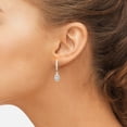 thumbnail image 3 of Diamond Dangle Earring | 1 Carat IGI Certified Pear Shape Lab Grown Diamond Dangle | 18K in White Gold | Zuri Bezel Lab Diamond Earrings | Bezel Setting | FG-VS1-VS2 Quality | Friendly Diamonds, 3 of 6