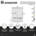 thumbnail image 5 of Kingston Brass KVTAM6032L22D0 60-Inch Acrylic Rectangular 3-Wall Anti-Skid Alcove Tub Combo with Tub Door (Left Hand Drain) in White/Matte Black, 5 of 9