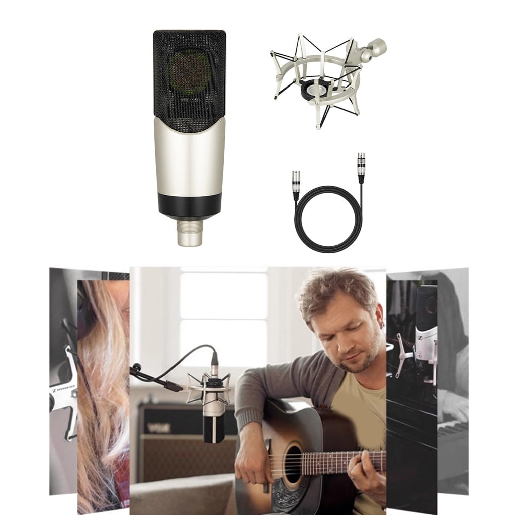 Condenser Microphone Large Diaphragm Recording Microphone for Studio Podcasting