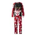 thumbnail image 1 of Gureui Matching Family Holiday Christmas Pajamas Set,Elk Print Plaid Long Sleeves Crew Neck Tops+Elastic Waist Pants for Couples Children Baby Dog Sleepwear Set, 1 of 9