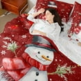 thumbnail image 4 of Homewish Kawaii Red Snowman 7-Piece Twin Bedding Sets for Teens Boys Girls,Merry Christmas Bedding Comforter Set,Xmas Snowflake Breathable Sheet Sets,Super Cozy Room Decor,Reversible, 4 of 8