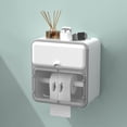 thumbnail image 4 of Paokuoon Roll Paper Dispenser Adjustable Toilet Paper Holder Serrated Outlet Storage Drawer Roll Organizer with Visible Window, 4 of 6