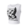 thumbnail image 3 of Sedceaty Women Fashion Wild Tank Tops Letter Butterfly Person Print Sleeveless Vests Summer Round Neck Crop Tops Streetwear, 3 of 10