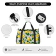 thumbnail image 4 of Fotbe Lemon Seamless Pattern Oil Painting Effect Bolsa de Viaje con Estampado, Bolsa de Fin de Semana para Mujer con Compartimento para Zapatos, Bolsa de Gimnasio con Bolsillo Húmedo, 4 of 7