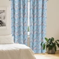 thumbnail image 2 of Ambesonne Colorful Curtains, Autumn Leaves Garden, Pair of 28"x84", Multicolor, 2 of 5