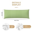 thumbnail image 3 of Picia Green Gingham Body Pillow Cover - Super Soft Microfiber 20x54 Body Pillow Case - Envelope Closure, Wrinkle, Stain Resistant Body Pillow Cover,Elegant Bedding, 3 of 8