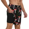thumbnail image 3 of Balery Red Mushrooms Mens Swim Trunks Swim Shorts for Men Quick Dry Inseam Beach Shorts with Compression Liner Pocket-X-Large, 3 of 9