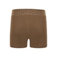thumbnail image 2 of inlzdz Kids Unisex Sparkle Dance Shorts Athletic Stretchy Cheer Yoga Booty Bottoms Hot Pants Brown 16, 2 of 5
