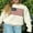 White, variant on Women's Flag Sweater Stars Stripe Patriotic Print Round Neck Long Sleeve Pullovers Loose Knit Jumpers Tops