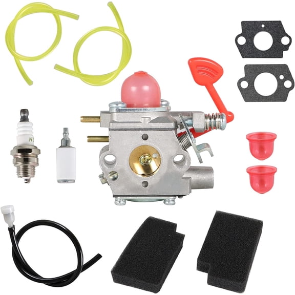 ALL-CARB WT-875A 545081855 Carburetor Replacement for Poulan Pro Blower GBV325 P325 (Row) XLB325 BVM200C BVM200VS with Fuel Line Filter Adjustment Tool Kit