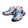 thumbnail image 4 of Gubotare Kids Sandals Boys Toddler Boys Girls Sport Sandals Cute Breathable Lightweight Outdoor Play Casual Closed Toe Hook and Loop for Toddlers & Little Kids Size 4.5 (Sky Blue,4.5 Big Kids), 4 of 9