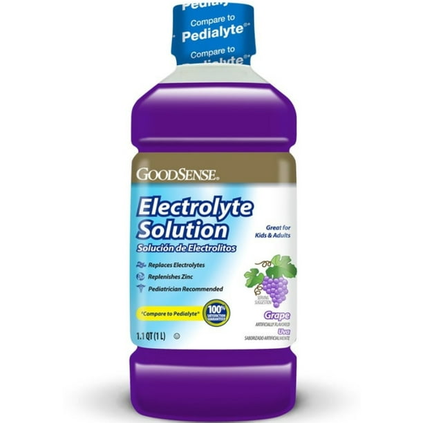 3 Pack Good Sense Pediatric Electrolyte Liquid Solution, Grape, 33.8