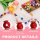 thumbnail image 3 of Uxcell 50 Pcs 5 Colores Perlas de Madera, Perlas de Madera Natural Redondas para Manualidades DIY, Macramé y Joyería, (20mm Diámetro, 5mm Agujero), 3 of 7