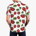 thumbnail image 3 of Balery Hand Drawn Strawberry Printed Men’s Short Sleeve Polo Shirt, Midweight Men's Shirt,Golf Polo shirts -, 3 of 8