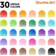 thumbnail image 2 of Shuttle Art Super Washable Markers, 30 Colors Broad Line Conical Tip Markers, Ultra Clean Coloring Book Marker Set, 2 of 7