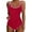 Red, variant on HXWCHs Chlorine Resistant Product Category Swimwears One Female Swimsuit with High Waist and Push-Up Support for Training and Sport S Red