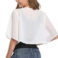 thumbnail image 5 of Eiyaclvo Bolero Shrug for Women Open Front Chiffon Cardigan Lightweight Cropped Cardigan Sheer Shrug for Evening Dress, 5 of 9