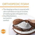 thumbnail image 4 of K&H Pet Products Ortho Bolster Sleeper Orthopedic Dog Bed Brown Large 40 Inches, 4 of 7