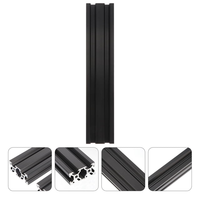 OUNONA 2 Pcs Rail Linéaire Anodisé Noir Profil en Aluminium pour Supports