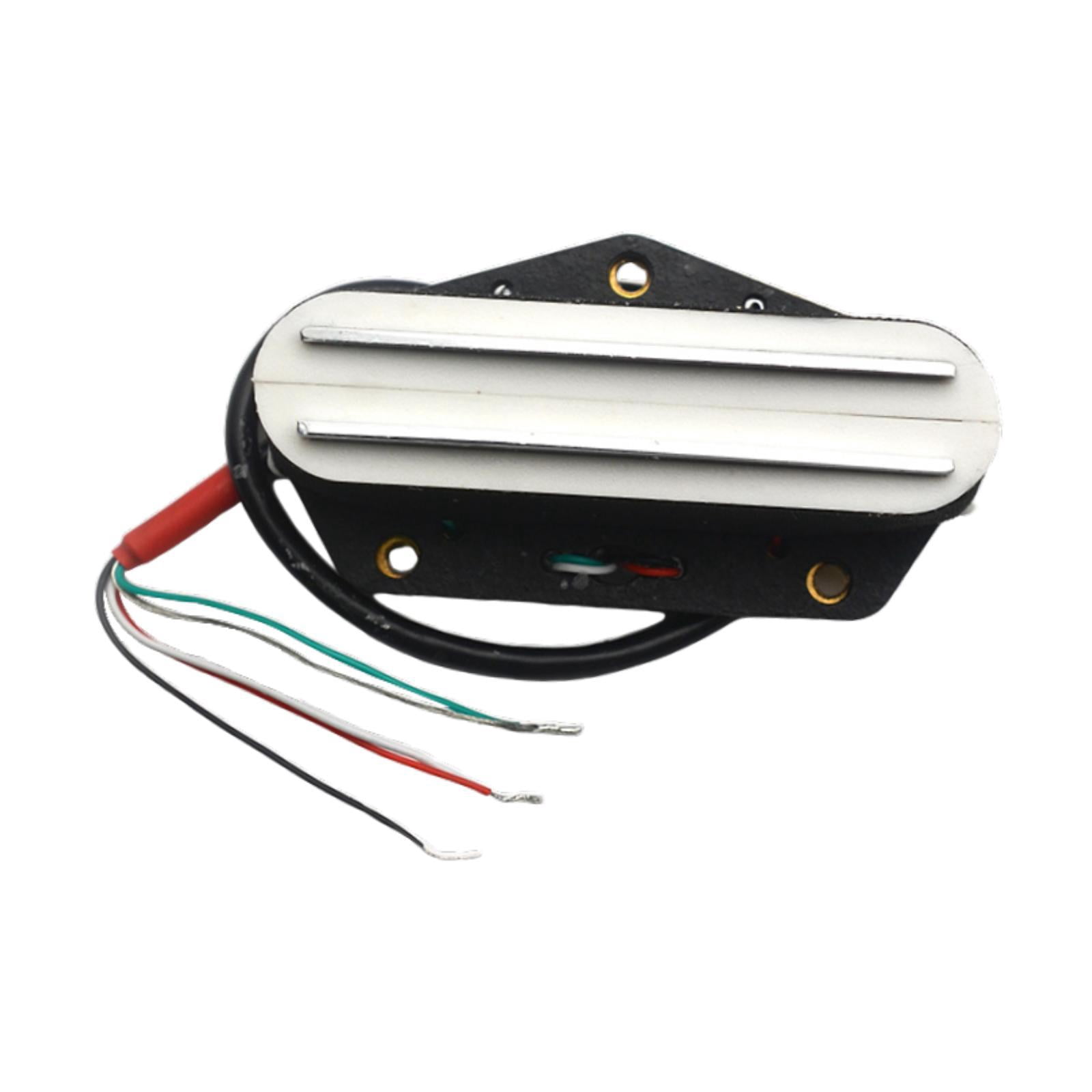 JWQFBC Electric Guitar Humbucker Bridge Pickup Double Rail Easy to Install Multipurpose White 16K