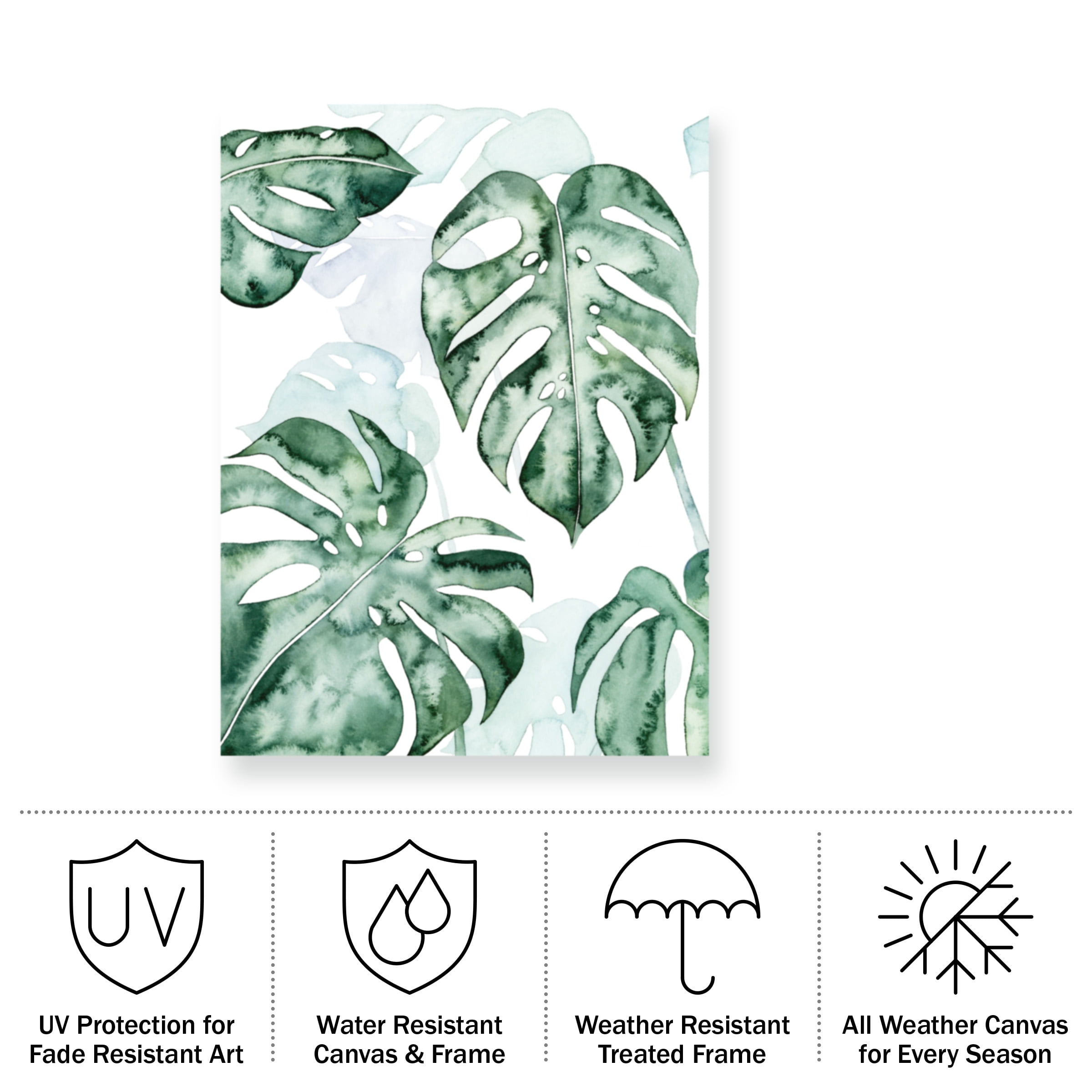 Grace Popp 'Split Leaf I' Outdoor Canvas 24x24