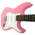 thumbnail image 3 of Zenison Full Size Right Handed Electric 6 String Guitar, Solid Wood Body Hot Pink, 3 of 7