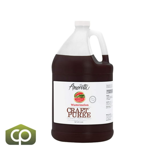 Amoretti Watermelon Craft Puree – Vibrant Vine-Ripened Sweetness & Ultra-Concentrated Tank Yield, 1 Gallon Professional Jug – Commercial Craft Beer, Hard Seltzer, & Mixology Bulk Infusion Asset