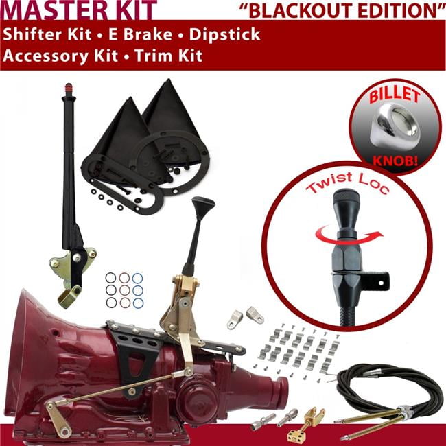 American Shifter TH350 Shifter Kit Black 6 in. E Brake Cable Clamp