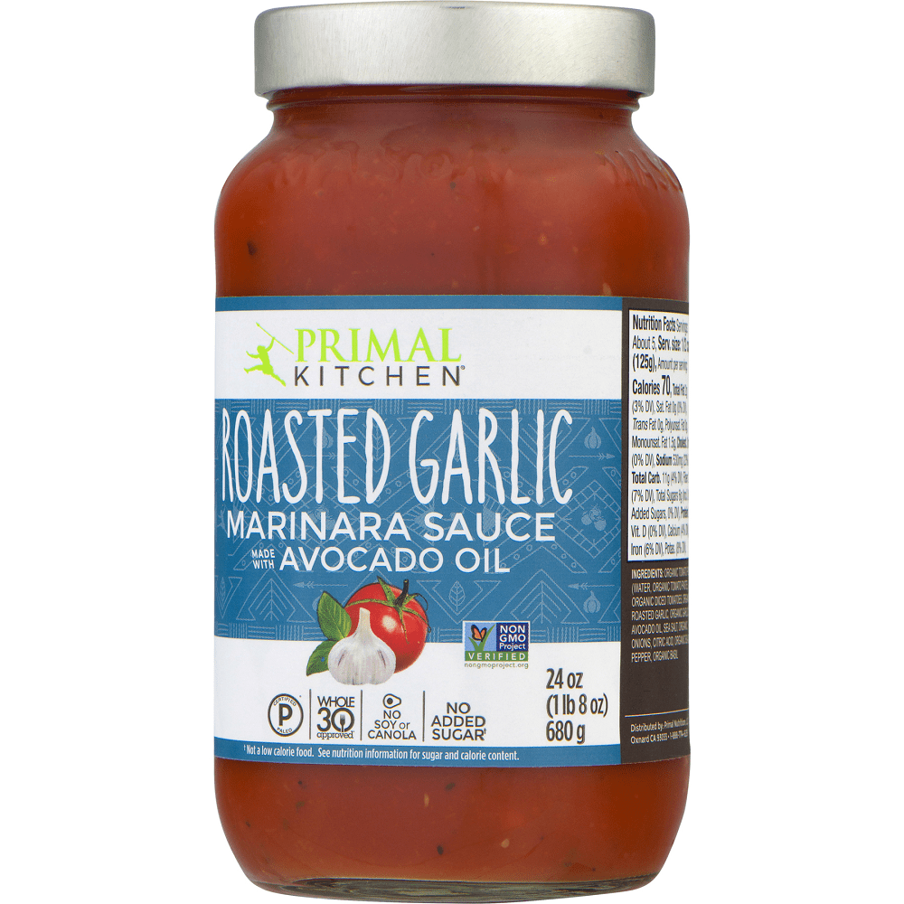 Primal Kitchen Roasted Garlic Marinara Sauce Made With Avocado Oil, 24