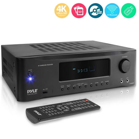 PYLE PT694BT - Hi-Fi Bluetooth Home Theater Receiver - 5.2-Ch Surround Sound Stereo Amplifier System with 4K Ultra HD Support, MP3/USB/AM/FM Radio (1000 Watt (Best Hd Radio Receiver)
