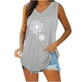 thumbnail image 1 of Camisetas sin mangas de verano para mujer con cuello en V y estampado de cola de milano sin mangas Pompotops  lopia996102, 1 of 5