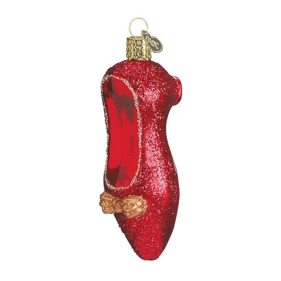 Old World Christmas Shoes Collection Glass Blown Ornaments for Christmas Tree Red Slipper