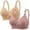 Pink, variant on Jalioing 2 Pack Everyday Bralettes Womens Full Coverage Bras Adjustment Straps Wireless Bra