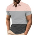 thumbnail image 2 of Xunlbb Mens Shirt T-Shirt for Men Gradient Printed Top Casual Short Sleeved Lapel Top/shirt, S-4XL, 2 of 5