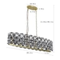 thumbnail image 2 of Rugerasy Modern Crystal Chandeliers 6-Light Oval K9 Crystal Pendant Light Luxurious Hanging Lamp For Living Room Dining Room Home Foyer Kitchen Island, 2 of 8