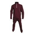 thumbnail image 4 of Baqcunre Track Suits For Men Set Men'S Two Piece Set Men'S Long Sleeved Padded Zipper Stand Up Collar Two Piece Set Mens Outfits Tops For Men Wine XXL, 4 of 6