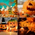 thumbnail image 6 of 12 Pack Halloween Flameless Pumpkin Candles with Timer - Battery Operated LED Flickering Votive Tealights, Spooky Decor for Indoor Halloween Parties, Safe for Kids & Pets, 6 of 10
