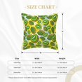 thumbnail image 4 of Bingfone Decorative Pillow Covers 16"X16" Watercolor Kiwi Fruits Summer Couch Pillow Cases Modern Farmhouse Covers For Couch Sofa Bed, 4 of 9