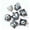 Transparent black and blue eyes with silver lettering, variant on CNV Mystic Dragon Eye Polyhedral Dice Set, 7-Piece Sharp Edge Resin Dice for TRPG and Tabletop Games, Handcrafted Style Suspended Eye Design