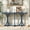 Navy Blue#2, variant on Wooden Coffee Tables, U-Style 59.8'' Wooden Console Table with Oak Veneer Top,Farmhouse Entryway Table with Rubber Wood Slender Curved Legs,Perfect for Living Room,Entryway,Hallway, Dining Spaces.