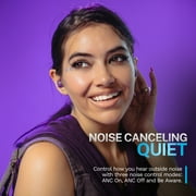 JLab GO Pop ANC Bluetooth Earbuds, Charging Case, Transparent Purple