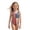 Pink, variant on Grblisyd 4th of July Girls Swimsuit American Flag Quick Dry Swimwear Red White and Blue Crew Neck Beach Patriotic Bathing Suit