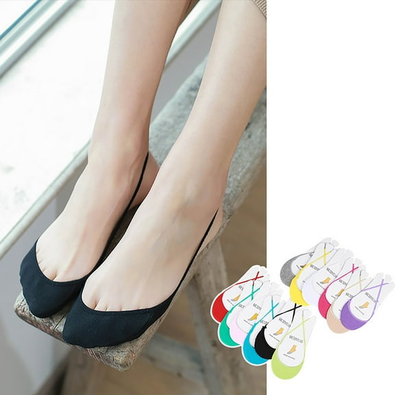 Helii Women Summer Half Toe Socks Cotton Non Slip Suspender Socks for High Heels Sandals Thermal Socks Fuzzy Socks