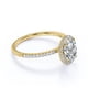thumbnail image 4 of JeenMata Anillo de Compromiso de Moissanita de Corte Ovalado de 1,5 Quilates - Conjunto Nupcial - Anillo de Halo - Anillo Hecho a Mano - Oro Amarillo de 18 K sobre Plata, 4 of 5