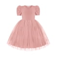 thumbnail image 1 of Vestido Arshiner para niña pequeña, fiesta de verano, flores, tul, rosa, 6 años, 1 of 5