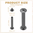 thumbnail image 2 of Uxcell 40 Conjuntos de Remaches Chicago Tornillos M5x40mm Metal Cabeza Phillips Clavo Remache Conectores para DIY Cinturón de Cuero Bolsa Manualidades Encuadernación de Libros, Negro, 2 of 7