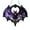 B, variant on Halloween Purple Bat Acrylic Suncatcher Window Hanging Ornament, Vintage Baroque Frame Bat Light Catching Decor, Spooky Halloween Wall Hanging for Home Window Door Goth Room Gift
