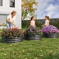 thumbnail image 4 of 2-Pack Round Galvanized Steel Raised Garden Beds - Metal Planter Boxes with Safe Rubber Edging, Rust-Resistant, Open Bottom for Drainage, Easy Assembly for Vegetables, Flowers, Herbs, 4 of 7